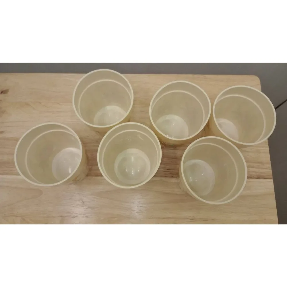 Vintage hard plastic reusable Christmas cups set of six